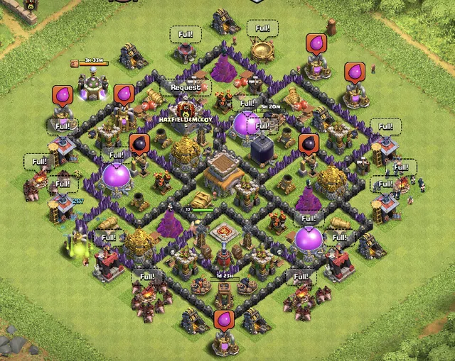 town hall 8 trophy push base